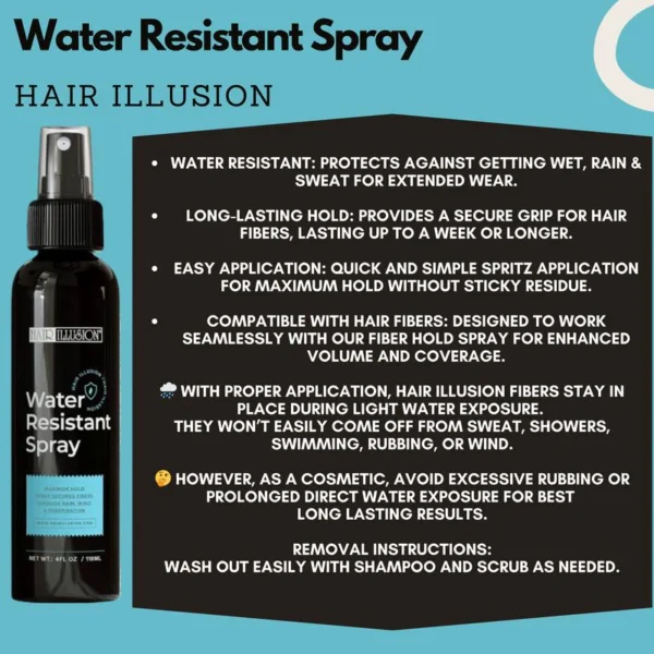 Hair Illusion 100% Real Hair Fibers Combo Kit: Fibers, Hold & Water Spray, & Applicator for Instant Natural Fuller Hair for Thinning & Enhancement Blend - Image 3